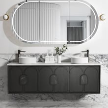 Laguna MKII 1800mm Wall Hung Double Vanity with Solid Surface Countertop